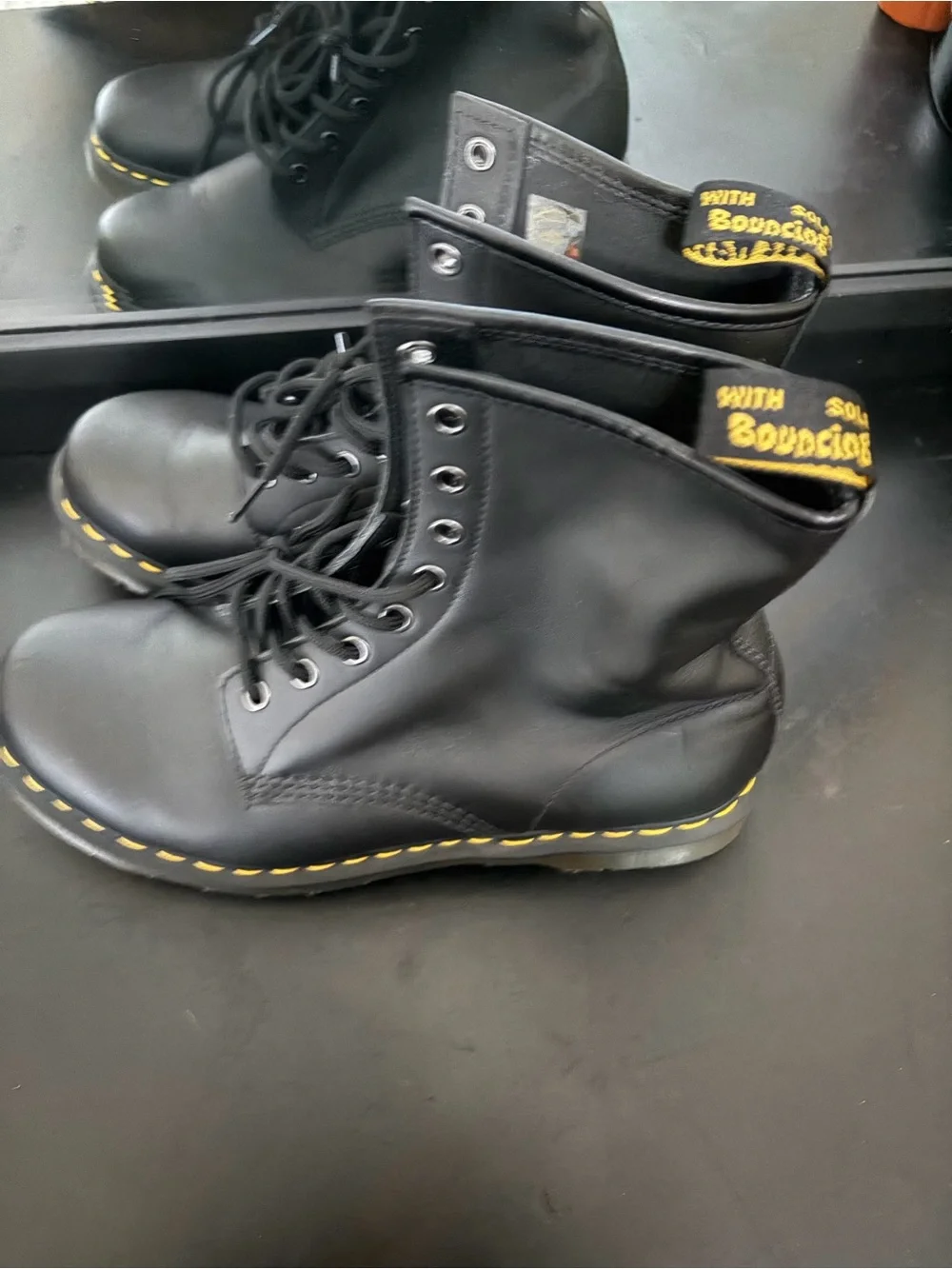 Dr. Martens 1460  Smooth Leather Lace Up Boots